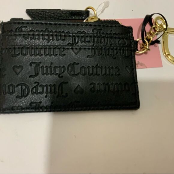 Juicy Couture Black Heart and Soul Forget Me Not Wristlet Purse NWT - Picture 2 of 9